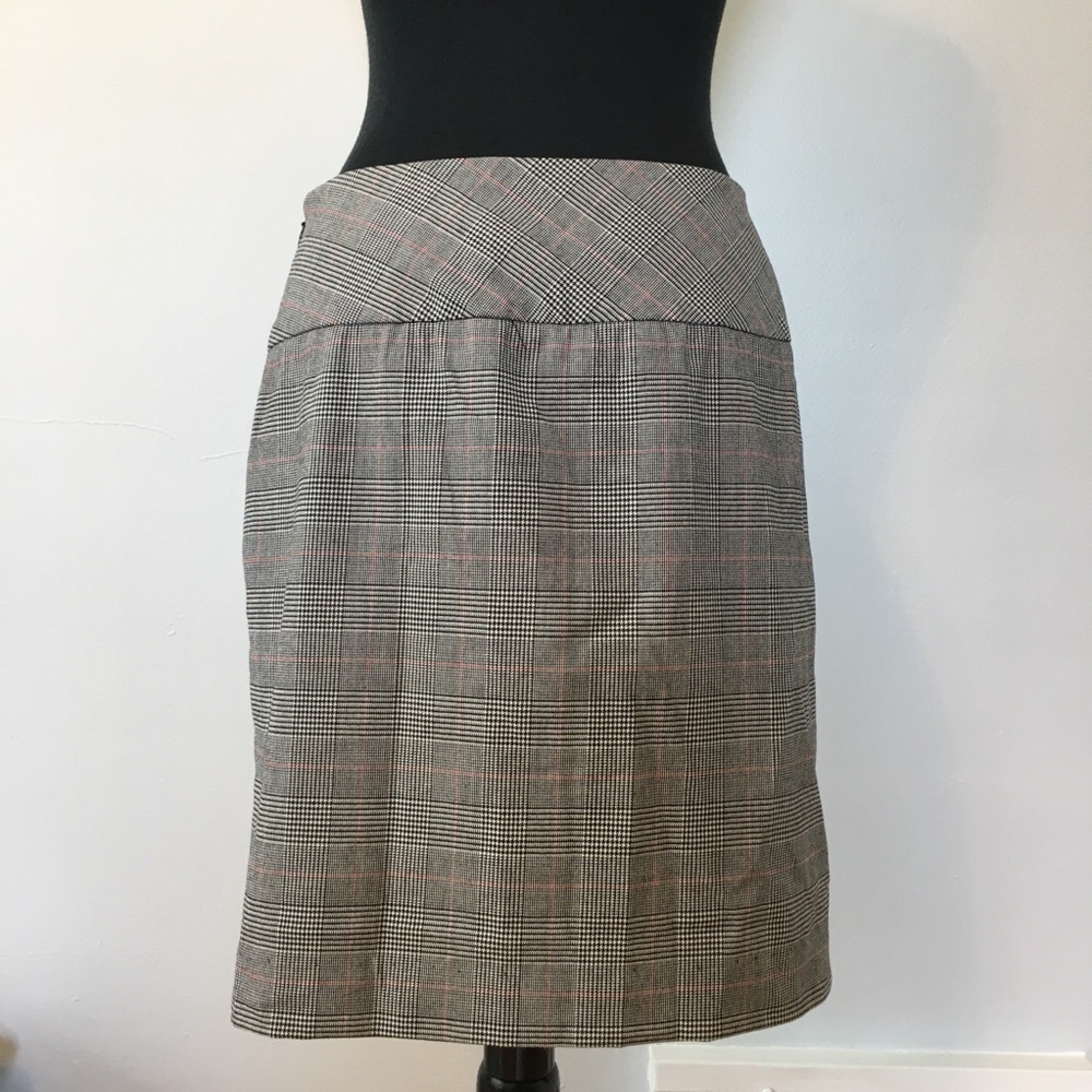 *HP!* Y2K VTG MICHAEL Michael Kors Black and White Houndstooth Skirt, 6